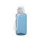 Trinkflasche 'School', 700 ml, inkl. Strap transluzent-blau/weiß