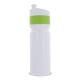 Sportflasche mit Rand 750ml weiss / hellgrün