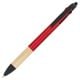 3-Farben-Stift mit Bambusgriff rot