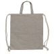Tasche/Beutel mit Kordelzug aus recycelter Baumwolle 38x42cm hellgrau
