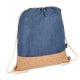 Kordelzugbeutel R-PET undamp, Kork 35 x 40cm dunkelblau