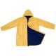 Zweifarbige Wende Regenjacke aus PVC blau / gelb