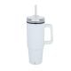 Miami Becher mit Henkel und Strohhalm 800ml weiss