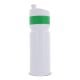 Sportflasche mit Rand 750ml weiss / grün