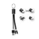 Schlüsselring mit Kabel-Set schwarz