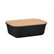 Lunchbox mit Bambus-Deckel schwarz
