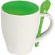 Tasse aus Porzellan mit Löffel, 250ml Grün