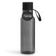 Wasserflasche transparent schwarz