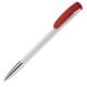 Kugelschreiber Deniro mit Metallspitze Hardcolour weiss / rot