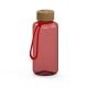 Trinkflasche 'Natural', 1,0 l, inkl. Strap transparent-rot/rot