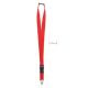 Lanyard mit Metallkarabiner rot