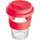 Becher aus Glas, 300ml rot