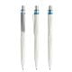 prodir QS20 PQS Push Kugelschreiber white dolomite-silver satin finish-azurblau
