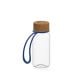 Trinkflasche 'Natural', 400 ml, inkl. Strap transparent/blau