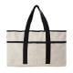 VINGA Volonne AWARE™ Strandtasche aus recyceltem Canvas off white/ schwarz