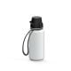 Trinkflasche 'School', 400 ml, inkl. Strap weiß/schwarz