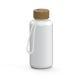 Trinkflasche 'Natural', 1,0 l, inkl. Strap weiß/transparent