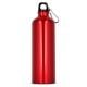 Aluminium Wasserflasche mit Karabiner 750ml dunkelrot