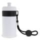 Sportflasche mit Halteschlaufe 500ml weiss / schwarz