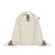 Beutel mit Kordelzug beige