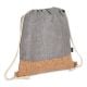 Kordelzugbeutel R-PET undamp, Kork 35 x 40cm grau