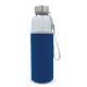 Trinkflasche aus Glas mit Neoprenhülle 500ml transparent hellblau