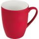 Tasse aus Porzellan, außen gummiert, 300ml rot