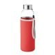 Trinkflasche Glas 500 ml rot
