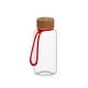 Trinkflasche 'Natural', 700 ml, inkl. Strap transparent/rot
