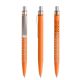 prodir QS40 Soft Touch PRS Push Kugelschreiber orange-silber satiniert