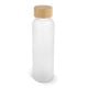 Wasserflasche Glas undamp, Bambus 500ml weiss