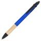 3-Farben-Stift mit Bambusgriff blau