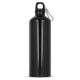 Aluminium Wasserflasche mit Karabiner 750ml schwarz