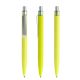 prodir QS01 Soft Touch PRS Push Kugelschreiber gelbgrün-silber satiniert