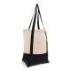 Einkaufstasche aus Baumwolle OEKO-TEX® 140g/m² 40x10x35cm Schwarz