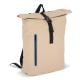 PU-beschichteter R-PET 600D Rolltop-Rucksack 20L ecru