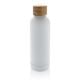 Wood Vakuumflasche aus RCS recyceltem Stainless-Steel weiß