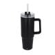 Miami Becher mit Henkel und Strohhalm 800ml schwarz