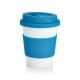 ECO PLA Kaffeebecher blau/ weiß