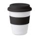 PP Becher mit Silikon-Deckel schwarz