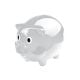 Transparentes Sparschwein transparent