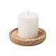 Kerze mit Halter holz