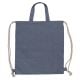 Tasche/Beutel mit Kordelzug aus recycelter Baumwolle 38x42cm blau