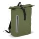 PU-beschichteter R-PET 600D Rolltop-Rucksack 20L olivgrün