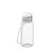 Trinkflasche 'Sports', 400 ml, inkl. Strap transparent/weiß