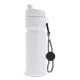 Sportflasche mit Rand und Kordel 750ml weiss / weiss